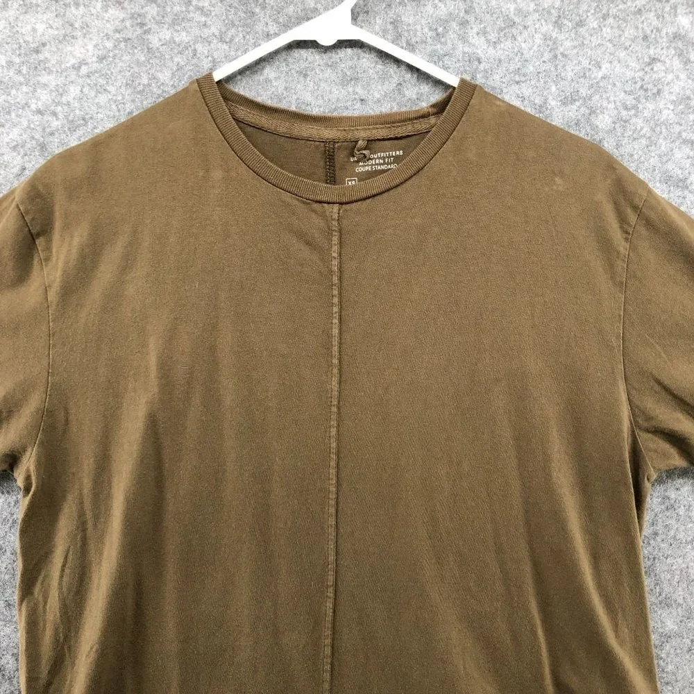 Urban Outfitters Modern Fit‎ T Shirt Mens XS Exposed Seam Brown Short Sleeve